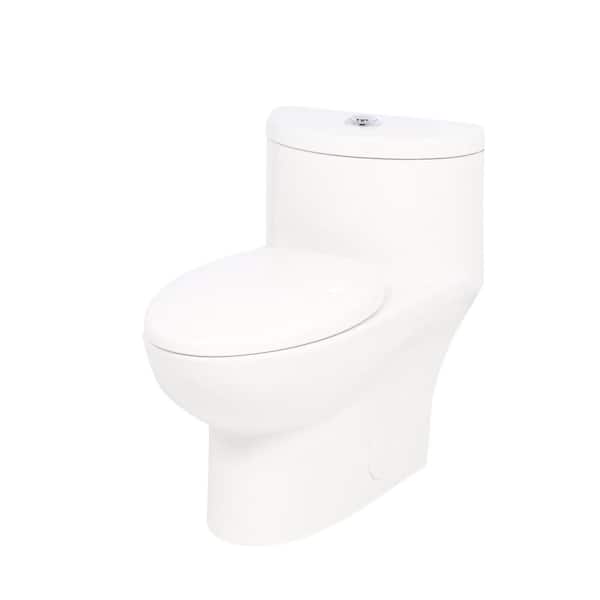 Tofino Complete 1-Piece 1.1 GPF Dual Flush Elongated Toilet in White with Slow Close Seat