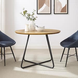 Modern Minimalist English Ash Wood 40 in. Cross Legs Dining Table, Seats 4