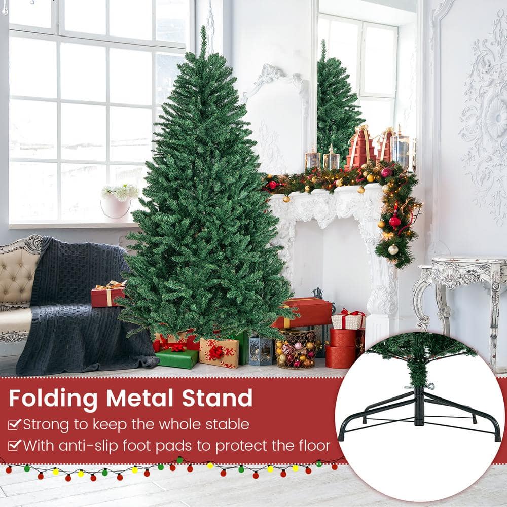 6 ft Green Douglas Fir Outdoor Christmas Tree with Lights