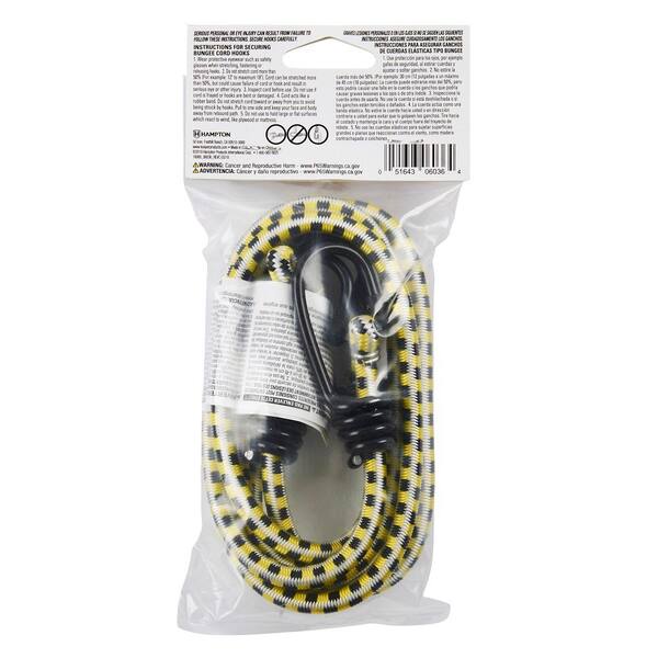 25 Ft. Round Stretch Cord with Adjustable Hooks