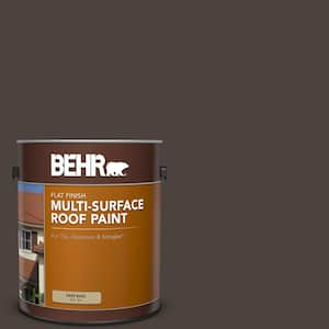 1 gal. #N110-7 Black Garnet Flat Multi-Surface Exterior Roof Paint