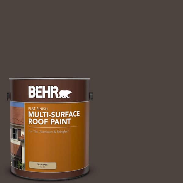 1 gal. #N110-7 Black Garnet Flat Multi-Surface Exterior Roof Paint