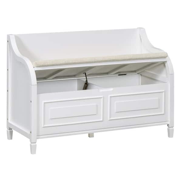 COWLOWN 41.9 in. W x 17.9 in. D x 29.5 in. H Bathroom White Linen Cabinet