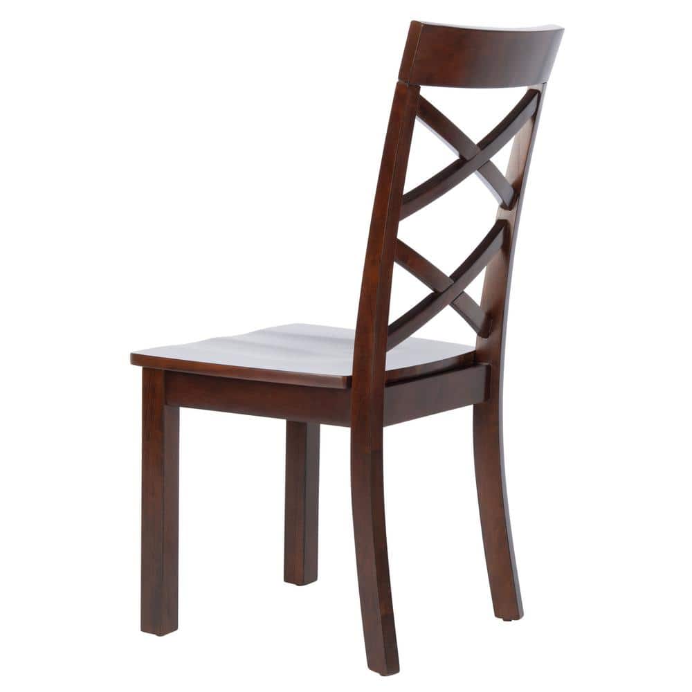 Ainslee Traditional Brown Upholstered Dining Chair Set