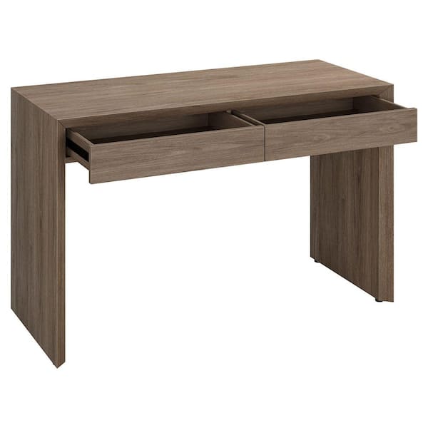 Pembroke 47.63 in. Antiqued Gray Oak Writing Desk - Thumbnail 3