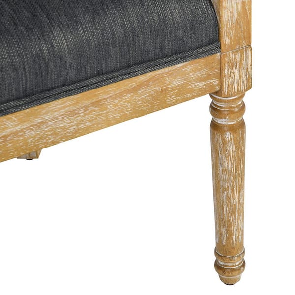 Upholstered King Louis Back Arm Chair Fairfield Chair Leg Color: Montego Bay, Upholstery Color: 3156 Linen