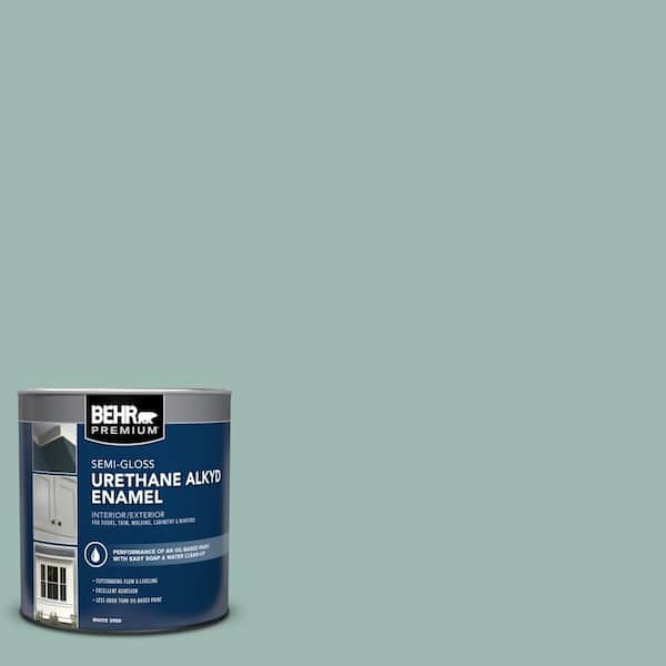 BEHR PREMIUM 1 qt. #PPU12-08 Opal Silk Semi-Gloss Enamel Urethane Alkyd Interior/Exterior Paint