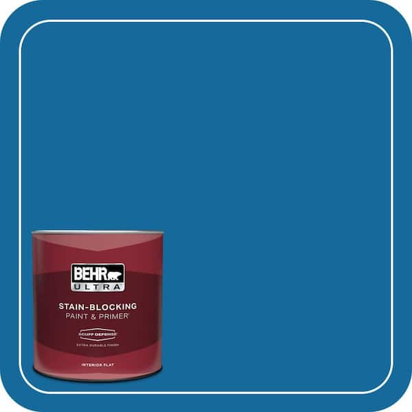 BEHR ULTRA 1 qt. #P500-7 Cosmic Cobalt Extra Durable Flat Interior Paint & Primer