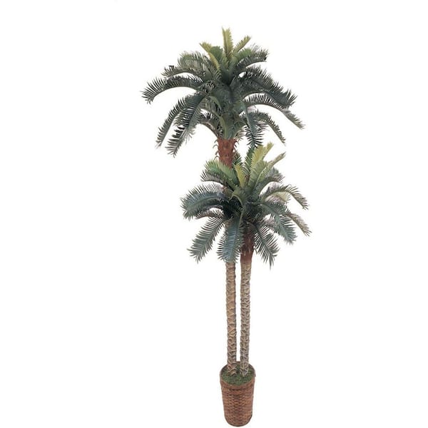 6 ft. Artificial Palm Tree in Brown Planter, Artificial Indoor Home Decor Plant