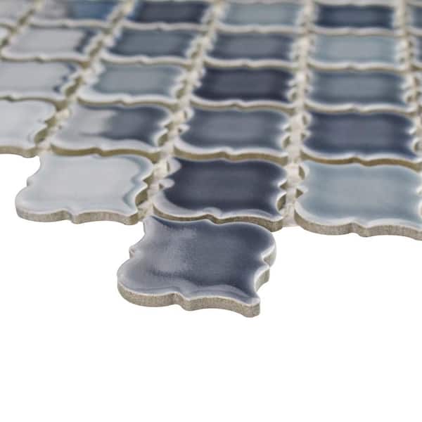 Hudson Tangier Stillwater 12 in. x 12 in. Porcelain Floor and Wall Mosaic Tile (11.0 sq. ft./Case)