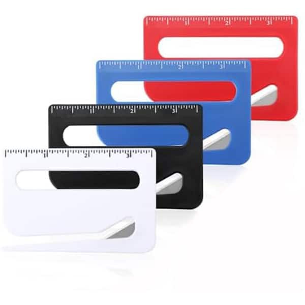 Unbranded Envelope Opener 4 Pack, Upgraded Plastic & Iron, Sharp Mail Opener with Scale & Pointed Tip & Magnifying Glass