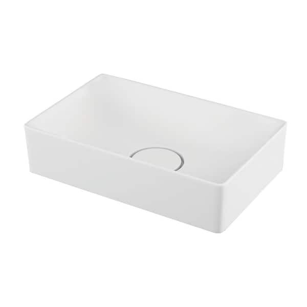 WS Bath Collections Vision 6042 Vessel Bathroom Sink in Matte White