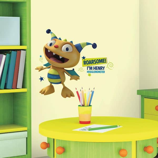 RoomMates 5 in. x 19 in. Henry Hugglemonster 14-Piece Peel and Stick Giant Wall Decal