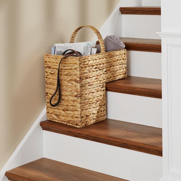 Better Homes & Gardens Small Storage Basket with Handles, Gray and Natural