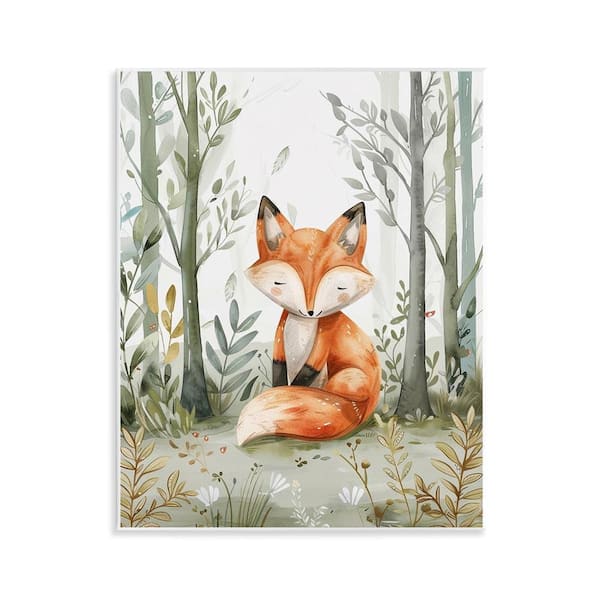 Stupell Industries Soft Woodland Fox by LSR Design Studio Unframed Nature Graphic Art Print 14 in. x 11 in.