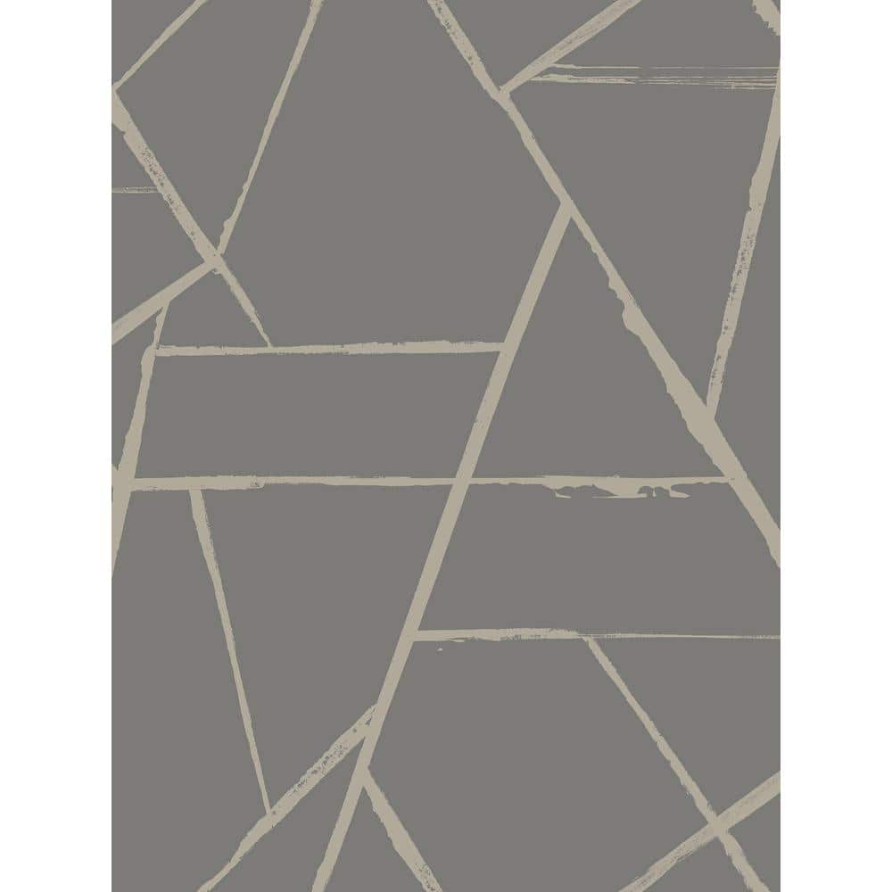 Intersect Grey Metallic Paper Non-Pasted Wallpaper