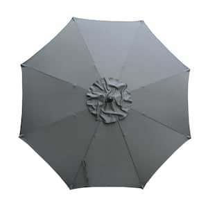 9 ft. Tiltable Market Umbrella in Gray