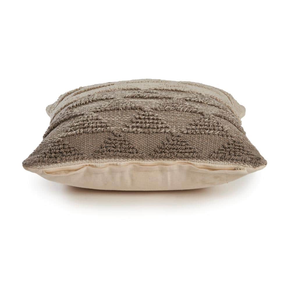 Gray Gradient Cotton Square Throw Pillow