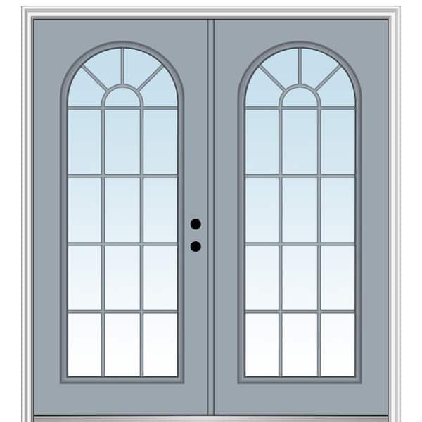 MMI Door 72 in. x 80 in. Classic Left-Hand Inswing Full Lite Clear Glass Painted Steel Prehung Front Door with Brickmould