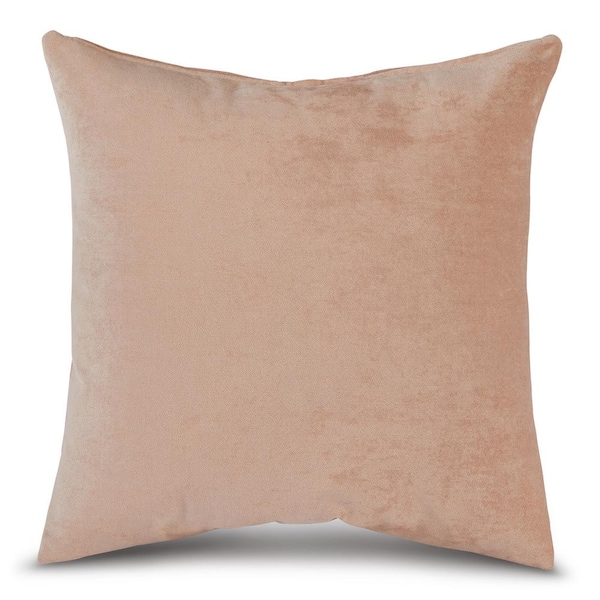 Greendale Home Fashions Solid Sugar Velvet 20 in. x 20 in. Square Throw Pillow