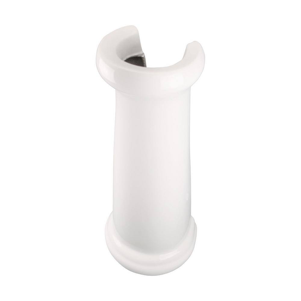 Large White Ceramic Pedestal Bathroom Sink with Overflow