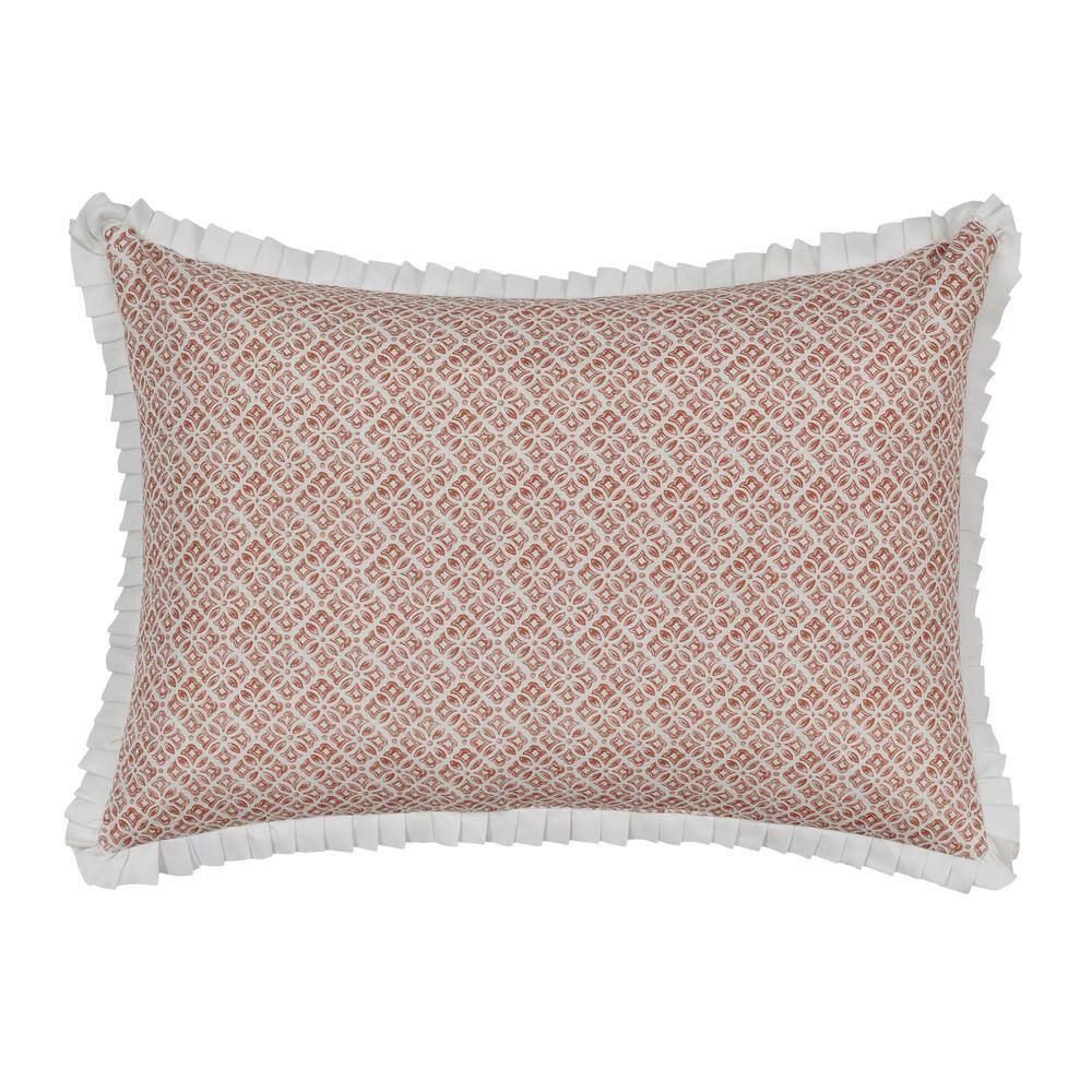 Janessa Spice Polyester Jacobean Boudoir Decorative Throw Pillow 13 in. L x