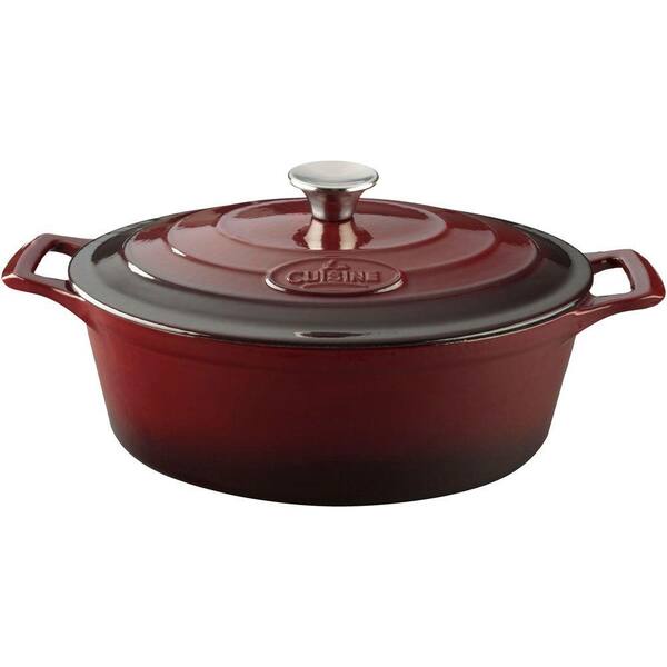 La Cuisine 4.75 Qt. Cast Iron Oval Dutch Oven