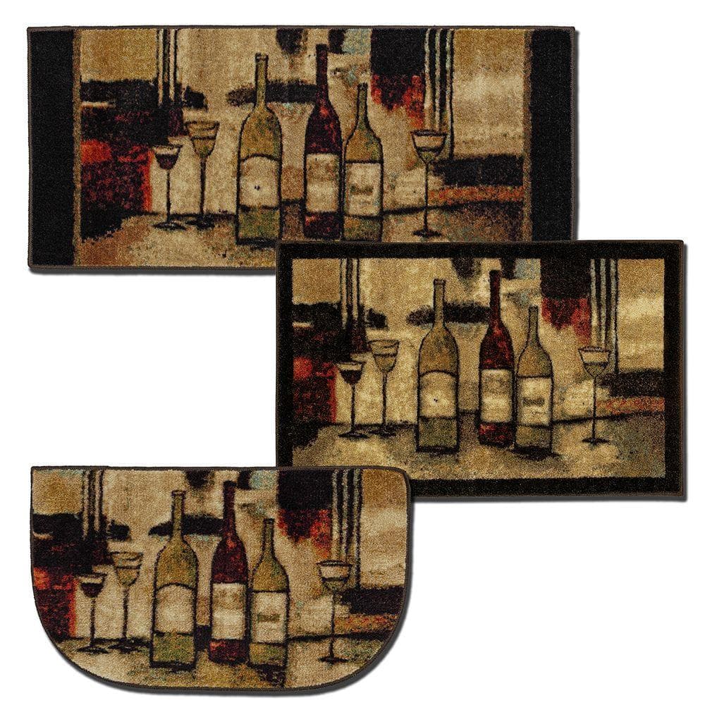 Mohawk Home New Wave Wine & Glasses Rug, 1'6 x 2'6, Brown
