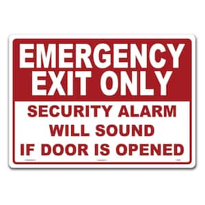 Emergency Exit Sign 9 inch x 12 inch Durable Plastic 2 Pack Weatherproof 