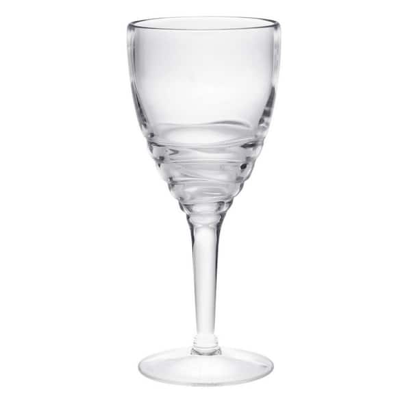 Unbranded 12 oz. Stemmed Swirl Acrylic Wine Glasses Set (Set of 4)