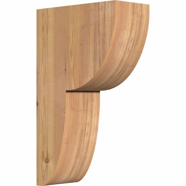 Ekena Millwork 5-1/2 in. x 12 in. x 20 in. Western Red Cedar Crestline Smooth Corbel
