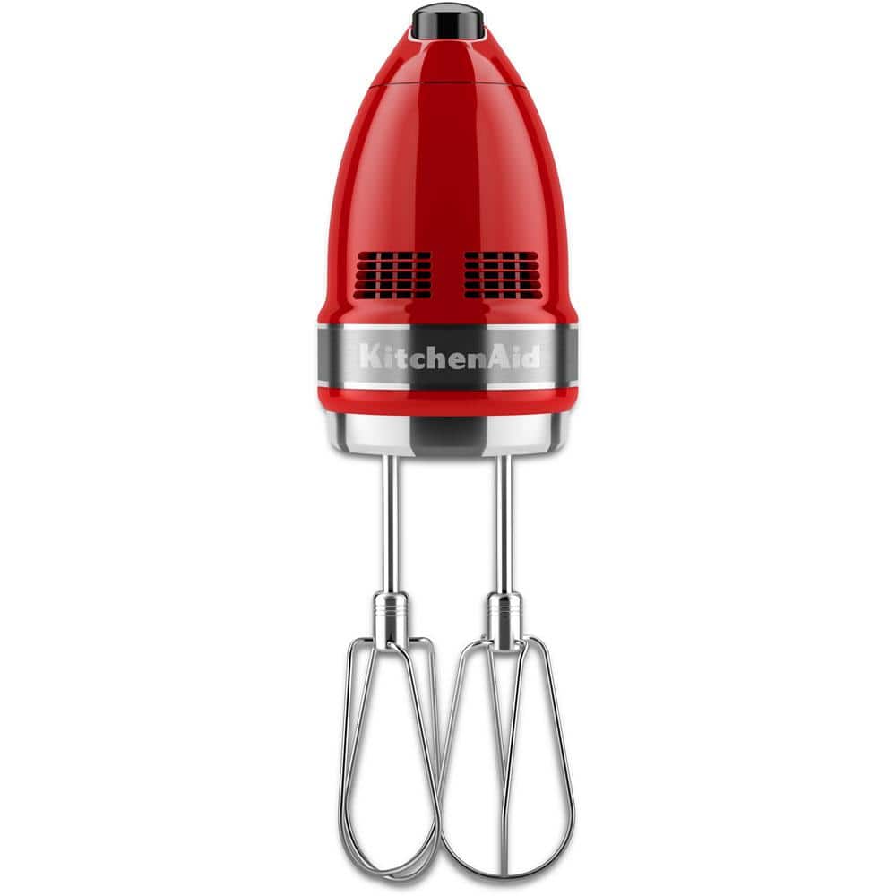 KitchenAid 7-Speed Empire Red Hand Mixer with Beater and Whisk Attachments  KHM7210ER - The Home Depot