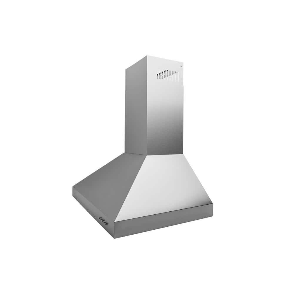 Stainless Steel Convertible Wall Mounted Range Hood with Charcoal Filter