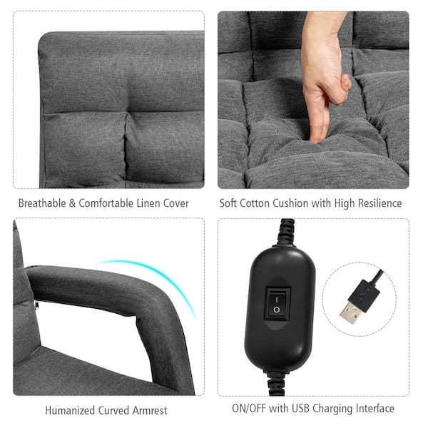 DE.HOME Lumbar Support Pillow for Car seat & Office Chair- 5 Fans & 3  Adjustable Level Cooling System - Adjustable Chair Back- Perfect for  Summer, USB