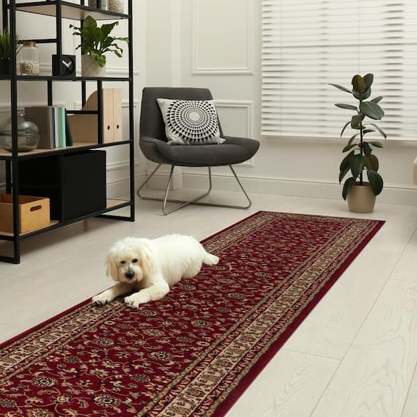 Marash Red 2 ft. 2 in W x 12 ft. L Stair Runner Rug (Covers 26 sq. ft.)