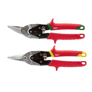 10 in. Right-Cut Aviation Snips with 10 in. Straight-Cut Aviation Snips