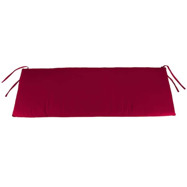 Jordan Manufacturing 59 in. L x 16 in. W x 3 in. T Outdoor Bench Cushion in Barn Red
