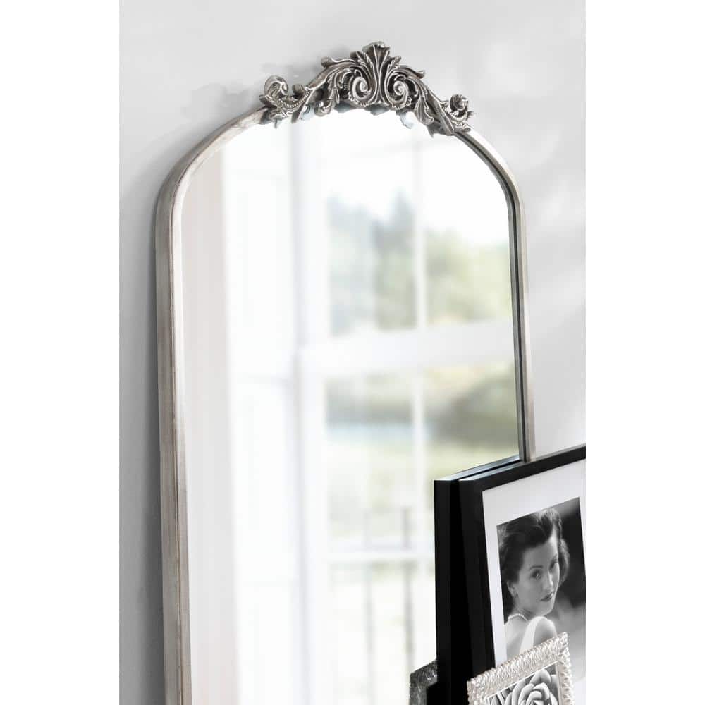 Arendahl 40'' Silver Antique Finish Baroque-Inspired Decorative Wall Mirror