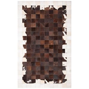 Studio Leather Ivory Brown 4 ft. x 6 ft. Animal Print Area Rug