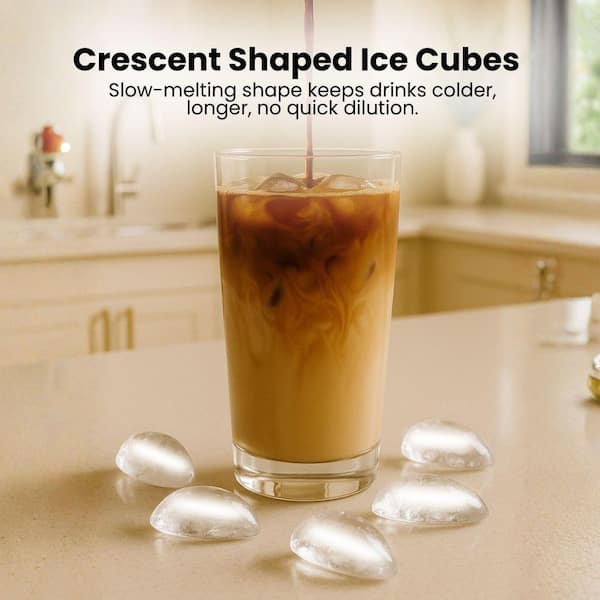 15 in. 12 lbs Built-In Ice Maker Crescent-shaped Ice Energy Star in Stainless Steel