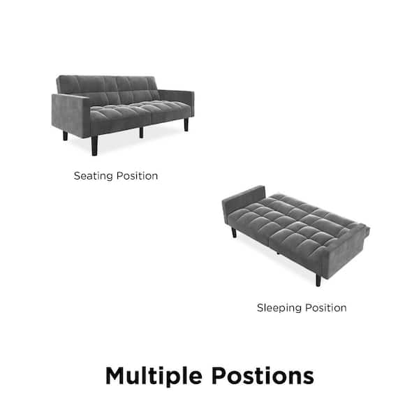 WONDER COMFORT Gray Memory Foam Futon Sofa Bed Foldable Convertible  Loveseat TN-267FA-DG - The Home Depot