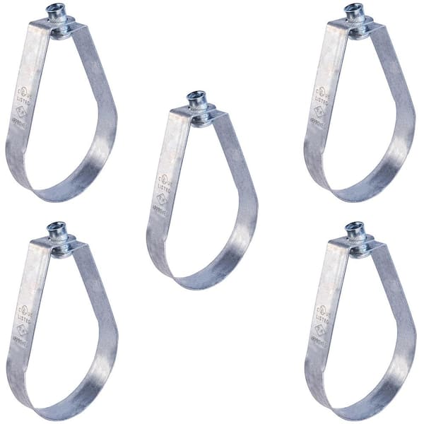 PLUMBFLEX 3 in. Swivel Loop Hanger for Vertical Pipe Support in Galvanized Steel (5-Pack)
