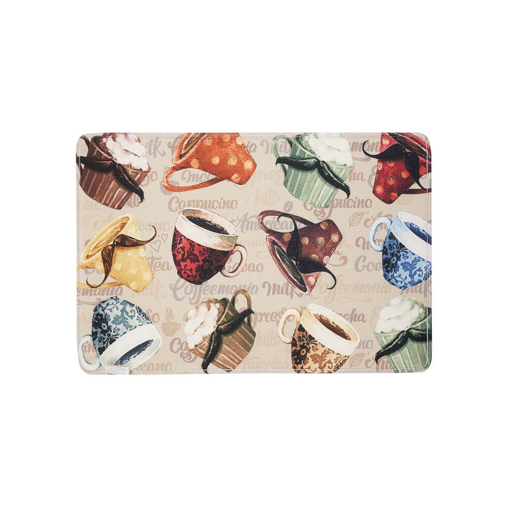 EverGrace Coffee Mania Rectangle Kitchen Mat 22in.x 35in. EG2008KM3529