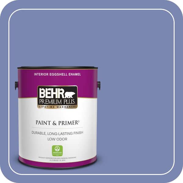 BEHR PREMIUM PLUS 1 gal. #610B-5 Corsican Purple Eggshell Enamel Low Odor Interior Paint & Primer