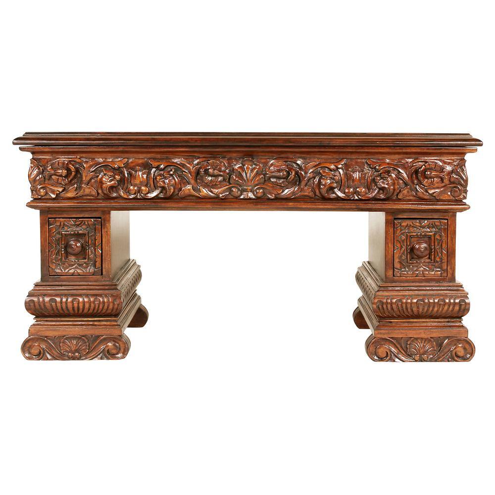 Avignon Two Tone Mahogany Wood 1 Drawer Bar Table.