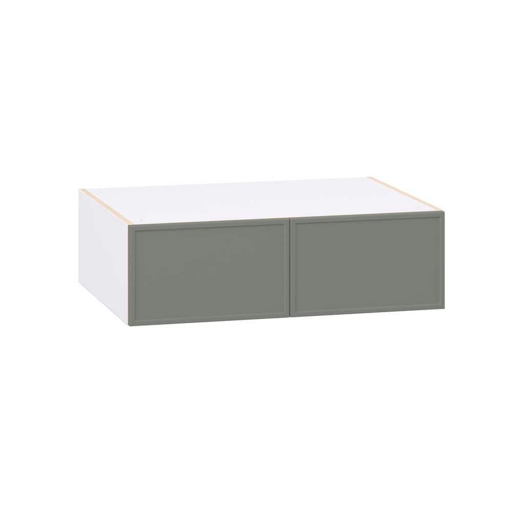 Fairview 33 in. W x 24 in. D x 10 in. H Assembled Slim Shaker Wall Bridge Kitchen Cabinet in Moss Green price history on PriceWatchPro