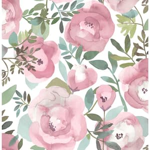 Orla Pink Floral Pink Wallpaper Sample