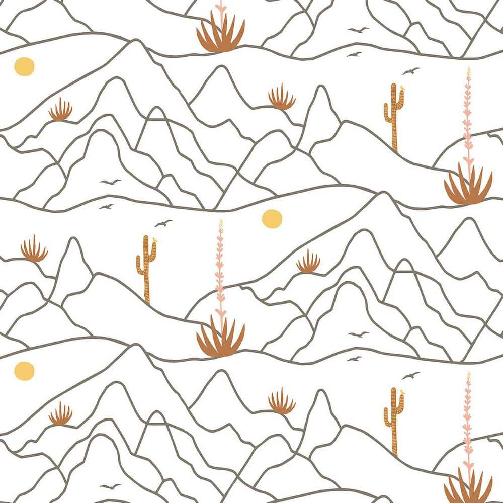 Desert Afternoon Papaya Vinyl Peel and Stick Wallpaper Roll (Covers 30.75 s
