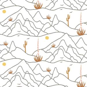 Desert Afternoon Papaya Vinyl Peel and Stick Wallpaper Roll (Covers 30.75 sq. ft.)