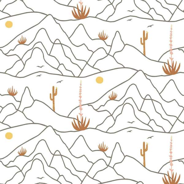 Elana Gabrielle Desert Afternoon Papaya Vinyl Peel and Stick Wallpaper Roll (Covers 30.75 sq. ft.)